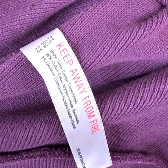 Free People FP Beach Sweater Womens L Purple Knit Pull Over Hooded Slouchy - Picture 8 of 8